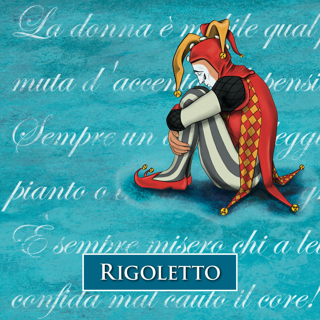 An illustration showcasing the production of Rigoletto