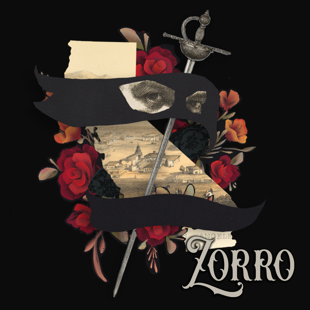 An illustration showcasing the production of Zorro